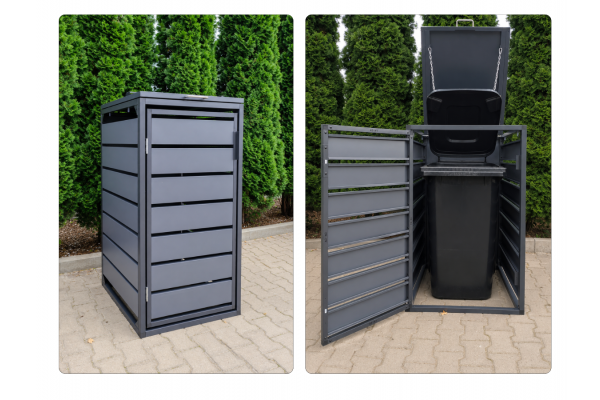 ZABUDOWA ŚMIETNIKOWA 1x240L kolor GRAFIT